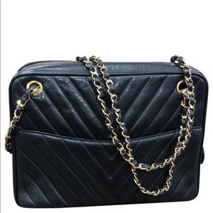 Chanel gold chain chevron  crossbody